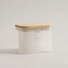Alberto 4-Pieces Borosilicate Glass Canister Set with Wood Lid