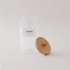 Alberto Set of 2 Glass Canister with Bamboo Base and Wooden Spoon - 10*10*18.5