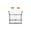 Alberto Glass Juice Jar with Metal Stand 2-Pieces